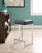 Gervase Square Counter Height Stool Black and Chrome - Walo Furniture 