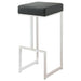 Gervase Square Bar Stool Black and Chrome - Walo Furniture 