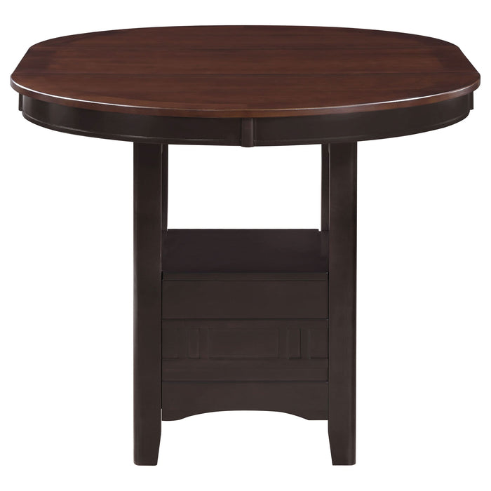 Lavon Oval 60-inch Extension Counter Dining Table Chestnut - Walo Furniture 