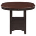 Lavon Oval 60-inch Extension Counter Dining Table Chestnut - Walo Furniture 