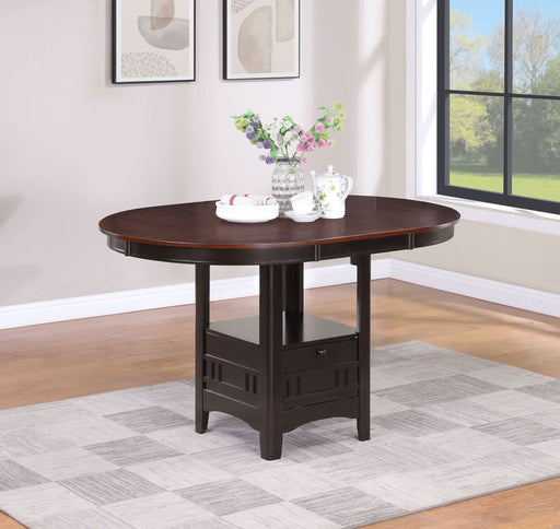 Lavon Oval 60-inch Extension Counter Dining Table Chestnut - Walo Furniture 