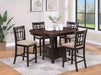 Lavon 5-piece Oval Counter Height Dining Set Light Chestnut - Walo Furniture 