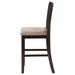 Lavon Wood Counter Chair Tan and Espresso (Set of 2) - Walo Furniture 