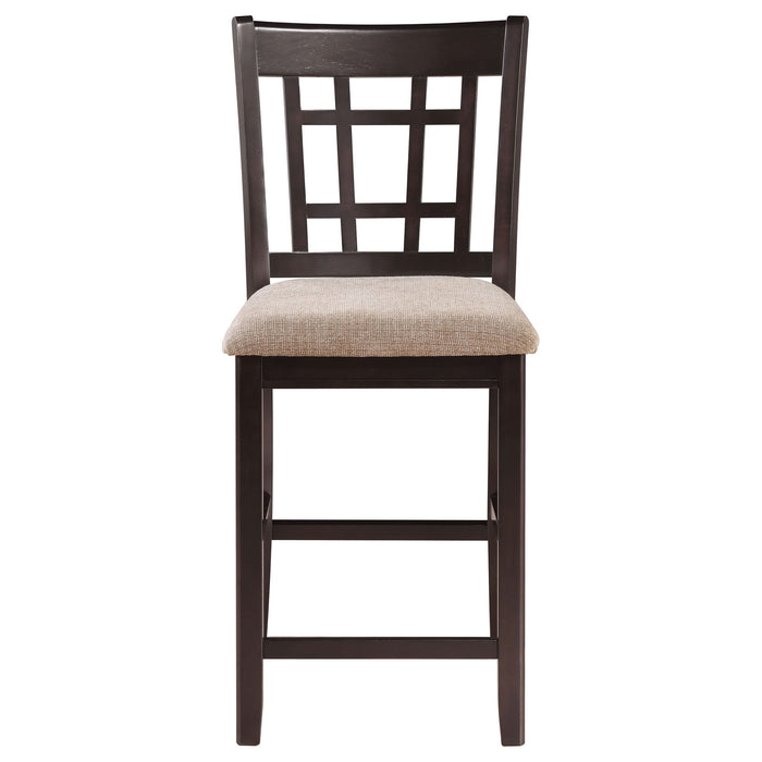 Lavon Wood Counter Chair Tan and Espresso (Set of 2) - Walo Furniture 