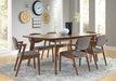 Malone 7-piece Rectangular Dining Table Set Dark Walnut - Walo Furniture 