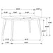 Jedda Oval 60-inch Extension Leaf Dining Table Dark Walnut - Walo Furniture 