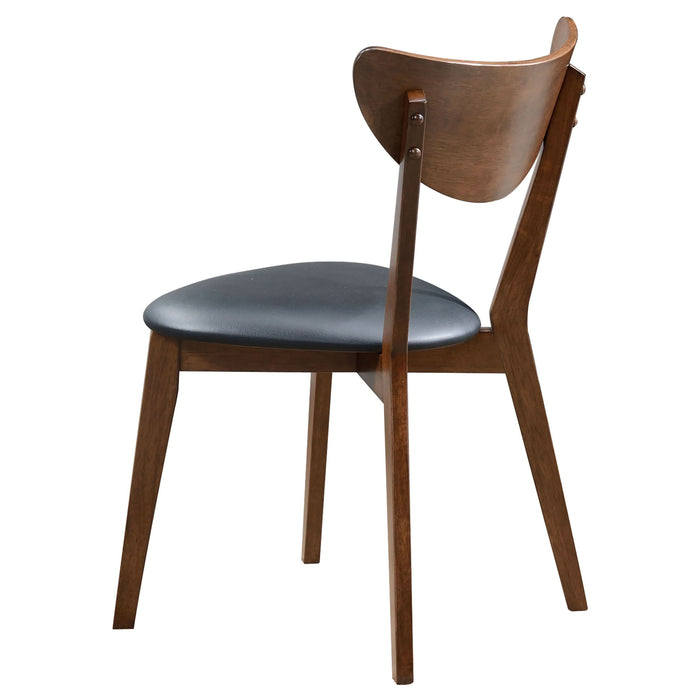 Jedda Wood Dining Side Chair Dark Walnut (Set of 2) - Walo Furniture 