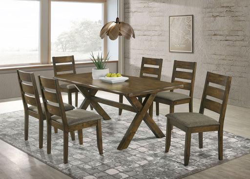 Alston 7-piece Rectangular Dining Table Set Knotty Nutmeg - Walo Furniture 