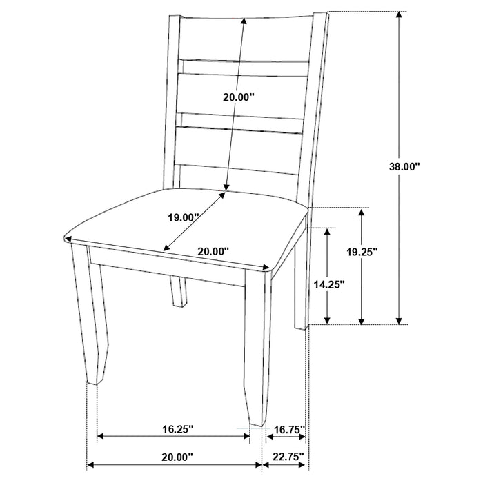 Alston Wood Dining Side Chair Knotty Nutmeg (Set of 2) - Walo Furniture 