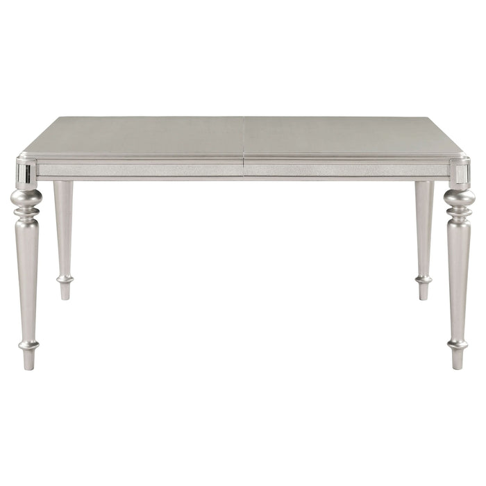 Bling Game 86-inch Extension Dining Table Metallic Platinum - Walo Furniture 