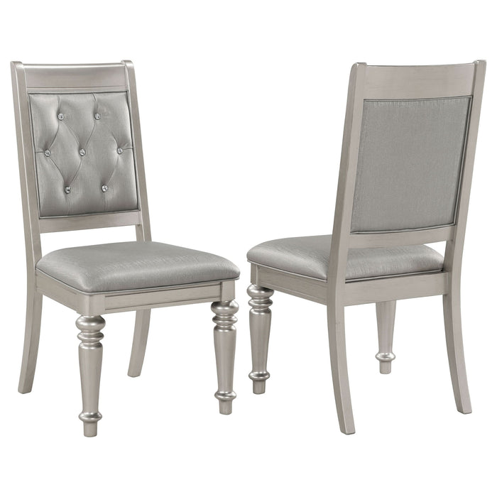 Bling Game Dining Side Chair Metallic Platinum (Set of 2) - Walo Furniture 