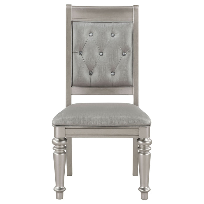 Bling Game Dining Side Chair Metallic Platinum (Set of 2) - Walo Furniture 