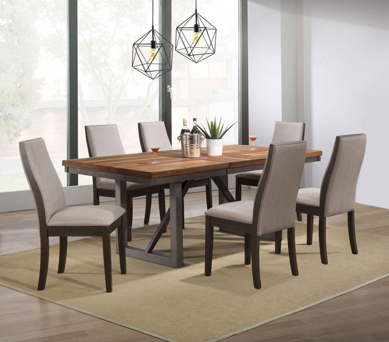 Spring Creek 77-inch Extension Dining Table Natural Walnut - Walo Furniture 