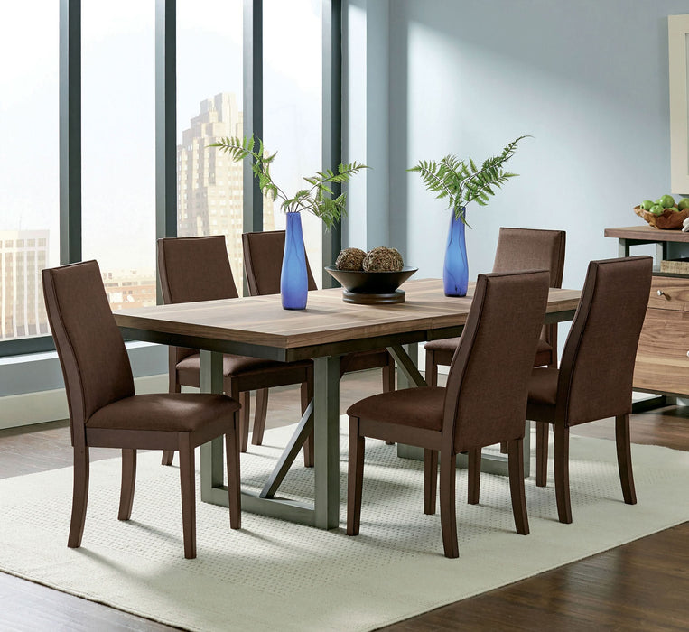 Spring Creek 7-piece Rectangular Dining Table Set Chocolate - Walo Furniture 