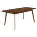 Redbridge 75-inch Extension Leaf Dining Table Natural Walnut - Walo Furniture 