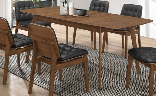 Redbridge 75-inch Extension Leaf Dining Table Natural Walnut - Walo Furniture 