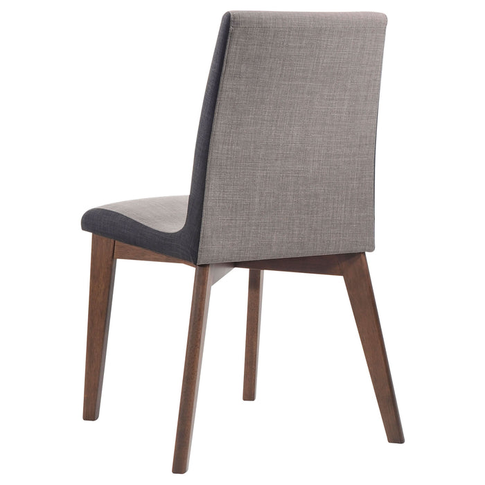 Redbridge Upholstered Dining Side Chair Walnut (Set of 2) - Walo Furniture 