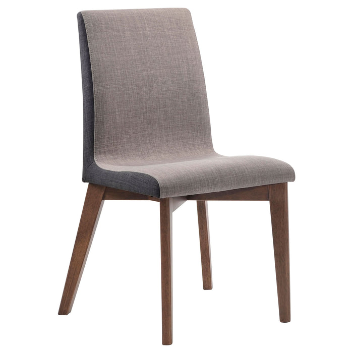 Redbridge Upholstered Dining Side Chair Walnut (Set of 2) - Walo Furniture 