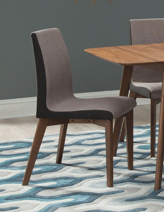 Redbridge Upholstered Dining Side Chair Walnut (Set of 2) - Walo Furniture 