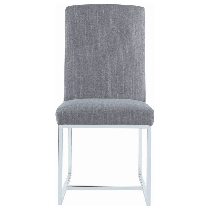 Mackinnon Upholstered Dining Side Chair Grey (Set of 2) - Walo Furniture 