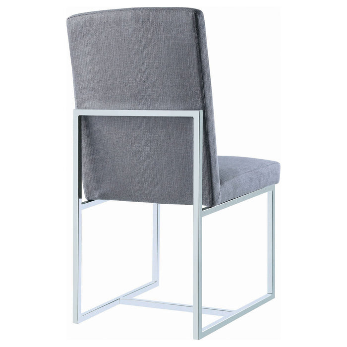 Mackinnon Upholstered Dining Side Chair Grey (Set of 2) - Walo Furniture 