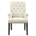 Alana Fabric Upholstered Dining Arm Chair Beige - Walo Furniture 