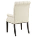 Alana Fabric Upholstered Dining Arm Chair Beige - Walo Furniture 