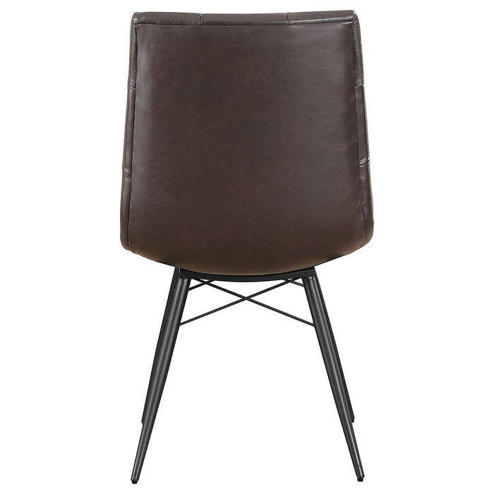 Aiken Upholstered Dining Side Chair Brown (Set of 4) - Walo Furniture 