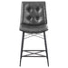 Aiken Upholstered Tufted Counter Chair Charcoal (Set of 2) - Walo Furniture 