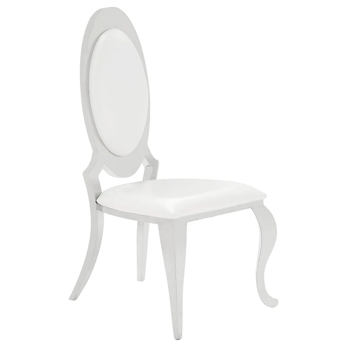 Anchorage Upholstered Dining Chair Cream White (Set of 2) - Walo Furniture 