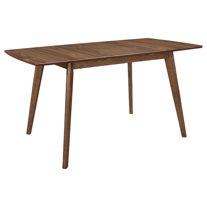 Alfredo 63-inch Extension Leaf Dining Table Natural Walnut - Walo Furniture 