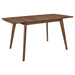 Alfredo 63-inch Extension Leaf Dining Table Natural Walnut - Walo Furniture 