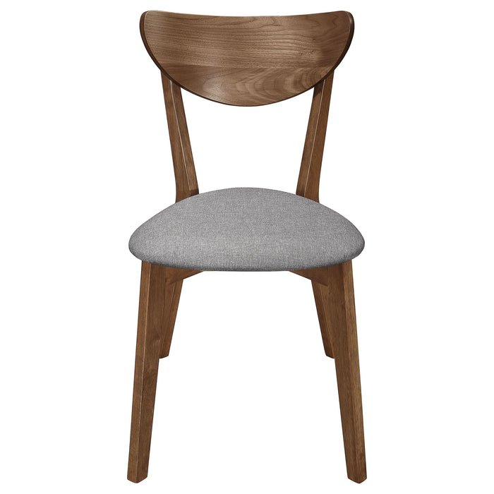 Alfredo Dining Side Chair Grey and Natural Walnut (Set of 2) - Walo Furniture 