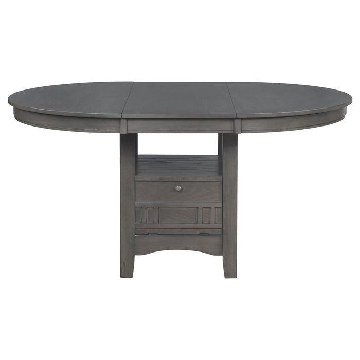 Lavon Oval 60-inch Extension Leaf Dining Table Medium Grey - Walo Furniture 