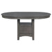 Lavon Oval 60-inch Extension Leaf Dining Table Medium Grey - Walo Furniture 