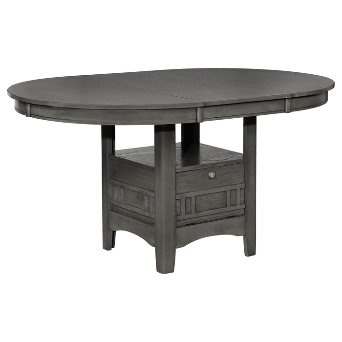 Lavon Oval 60-inch Extension Leaf Dining Table Medium Grey - Walo Furniture 