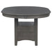 Lavon Oval 60-inch Extension Leaf Dining Table Medium Grey - Walo Furniture 