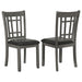 Lavon Wood Dining Side Chair Medium Grey (Set of 2) - Walo Furniture 