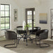 Aviano 5-piece Round Glass Top Dining Table Set Gunmetal - Walo Furniture 