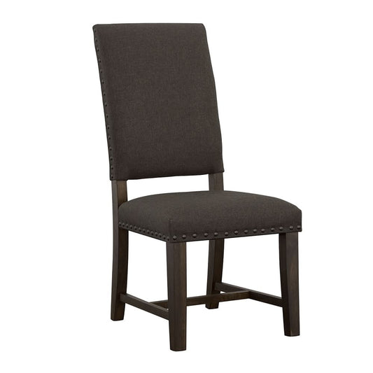 Twain Upholstered Dining Side Chair Warm Grey (Set of 2) - Walo Furniture 