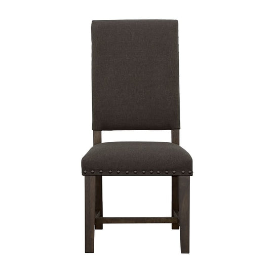 Twain Upholstered Dining Side Chair Warm Grey (Set of 2) - Walo Furniture 