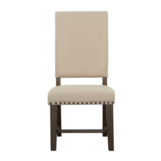 Twain Upholstered Dining Side Chair Beige (Set of 2) - Walo Furniture 