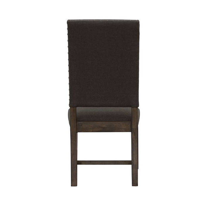 Twain Upholstered Dining Side Chair Warm Grey (Set of 2) - Walo Furniture 