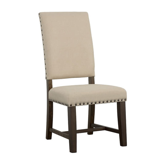 Twain Upholstered Dining Side Chair Beige (Set of 2) - Walo Furniture 