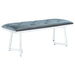 Beaufort Velvet Upholstered Dining Bench Steel Grey - Walo Furniture 