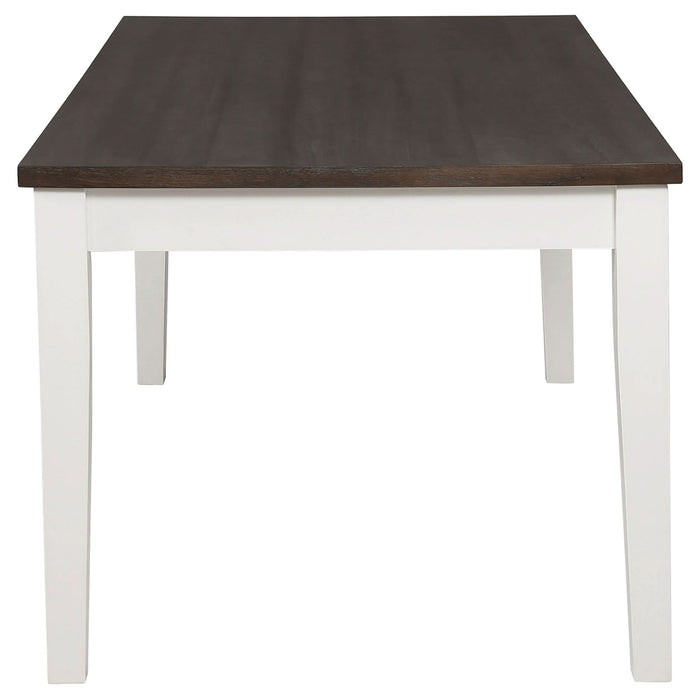 Kingman 72-inch 4-drawer Dining Table Distressed White - Walo Furniture 