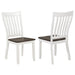 Kingman Wood Dining Side Chair Distressed White (Set of 2) - Walo Furniture 