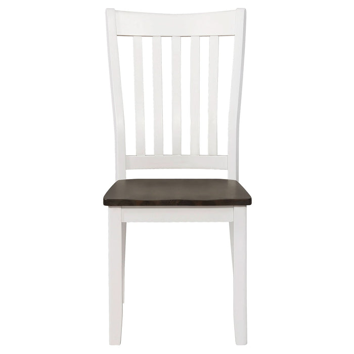 Kingman Wood Dining Side Chair Distressed White (Set of 2) - Walo Furniture 