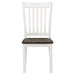 Kingman Wood Dining Side Chair Distressed White (Set of 2) - Walo Furniture 