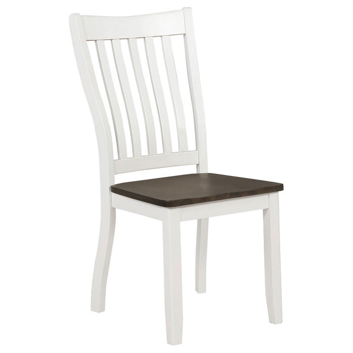 Kingman Wood Dining Side Chair Distressed White (Set of 2) - Walo Furniture 